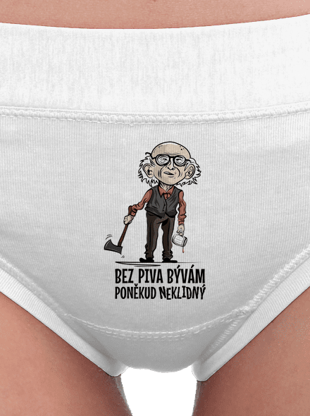Neklidný bez piva dámske nohavičky White