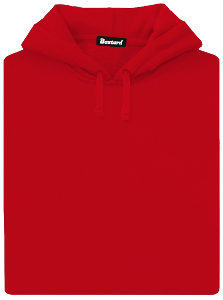 Bez potlače pánska mikina klokanka Red