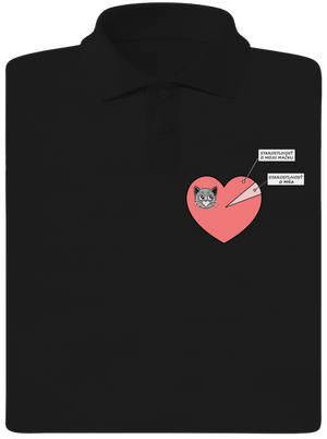 Staroslivosť o mačku pánska polokošeľa Black