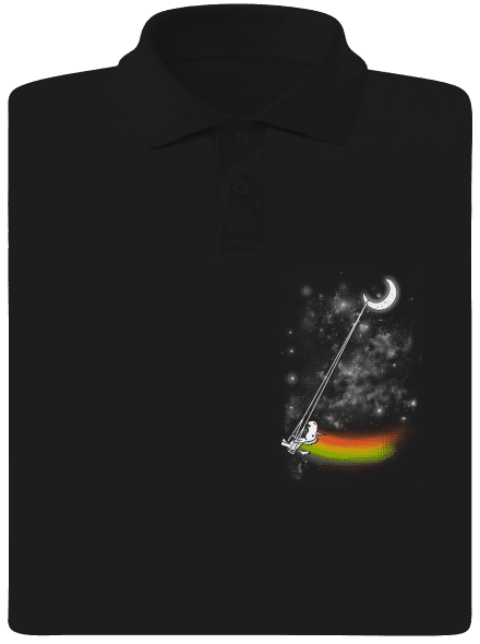 Unicorn Universe pánska polokošeľa Black