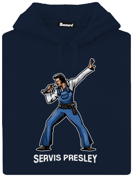 Servis Presley pánska mikina klokanka Navy