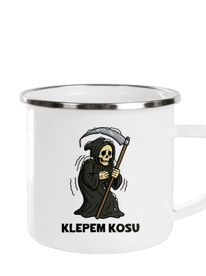 Klepem kosu plecháčik White