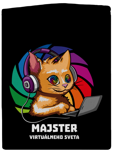 Majster virtuálneho sveta dámska mikina na zips Black