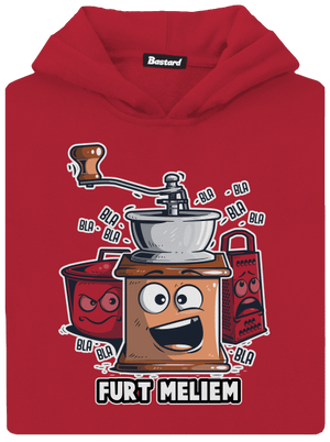 Mlynček detská mikina klokanka Fire Red