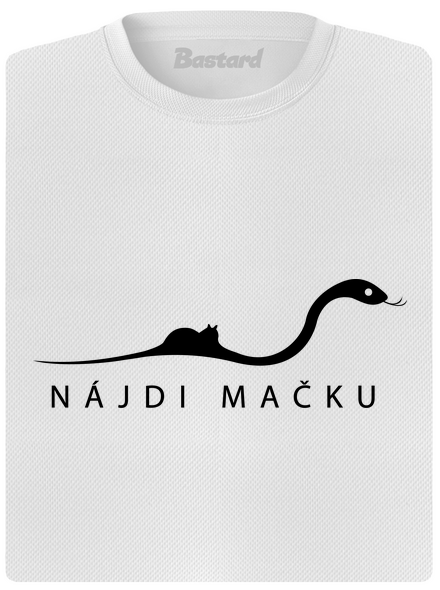 Nájdi mačku dámske športové tričko White