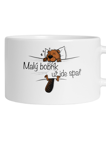 Malý bobrík hrnček makronka White