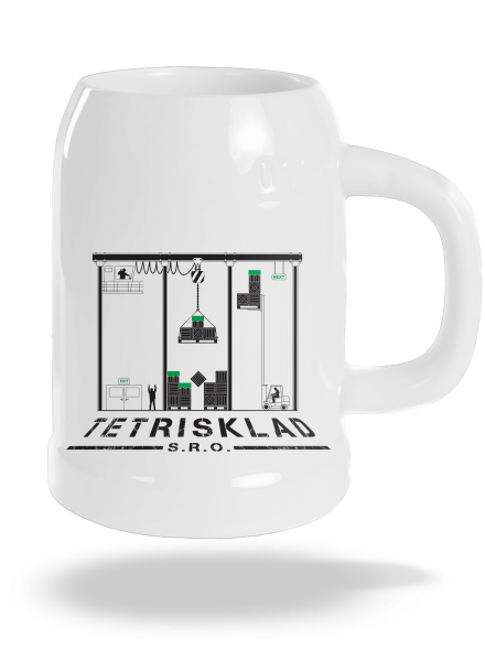 Tetrisklad polliter White