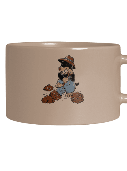 Krtko záhradník hrnček makronka Brown Macaron