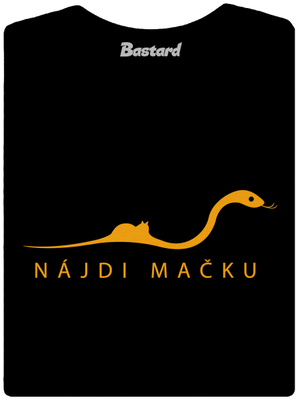 Nájdi mačku dámske tričko s lemom Black