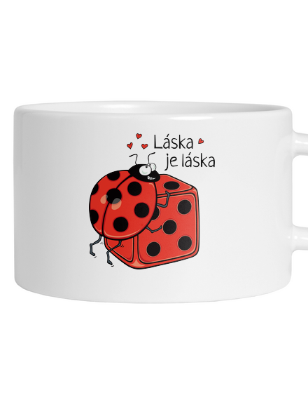 Láska je láska hrnček makronka White