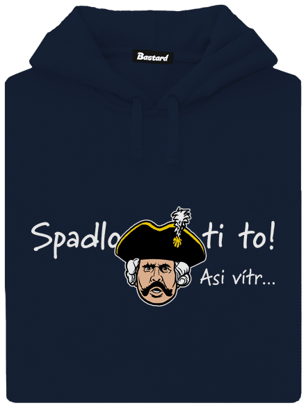 Spadlo ti to pánska mikina klokanka Navy