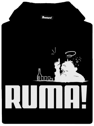 Ruma pánska mikina klokanka Black