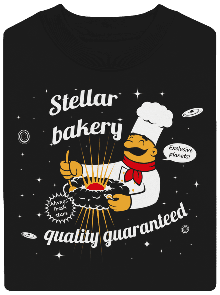 Stellar bakery unisex mikina bez kapucne Black