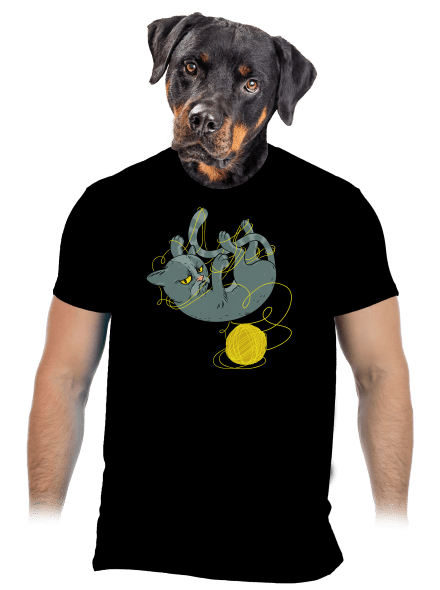Nevrlý kocúr pánske tričko Black