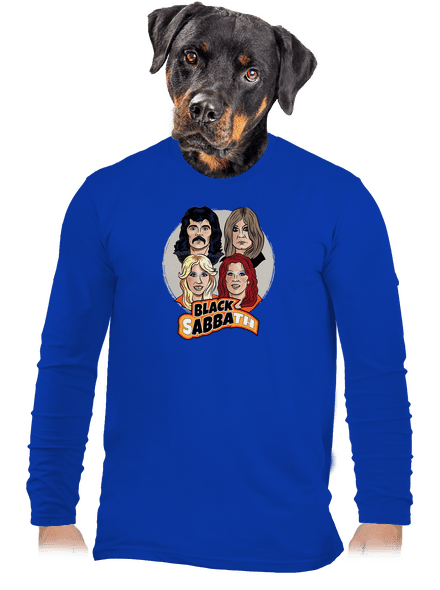 Black Abba pánske dlhý rukáv Royal Blue