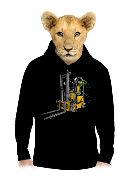 Ještěrka detská mikina klokanka Black