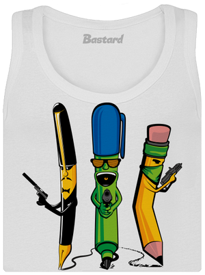 Písací gang dámske tielko klasické White