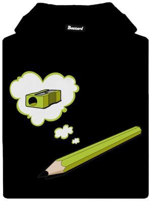 Ceruzka a Strúhatko pánska mikina klokanka Black