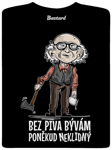 Neklidný bez piva pánske dlhý rukáv Black