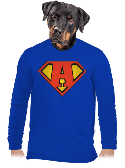 Som superhrdina pánske dlhý rukáv Royal Blue