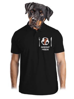 Okresný príbor pánska polokošeľa Black