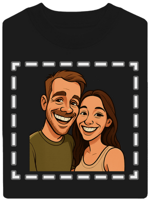 Karikatúra z vlastnej fotky unisex mikina bez kapucne Black