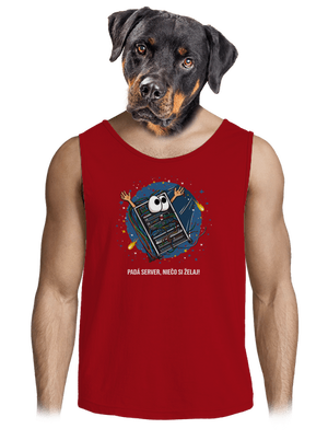 Padá server pánske tielko Red