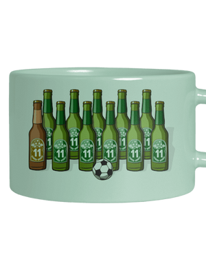 Futbalová jedenástka hrnček makronka Mint Macaron