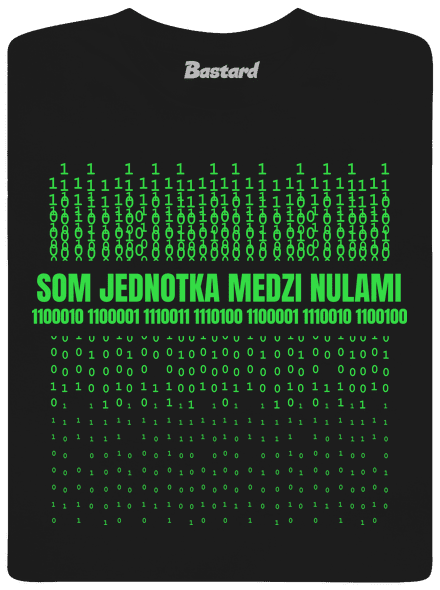 Jednotka medzi nulami pánske tričko Black