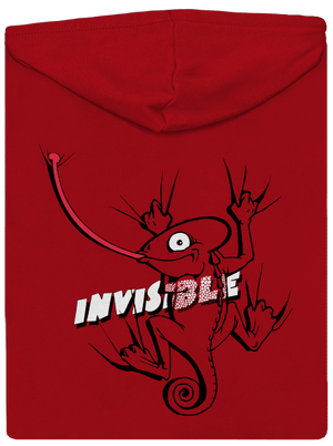 Invisible chameleon pánska mikina na zips Red
