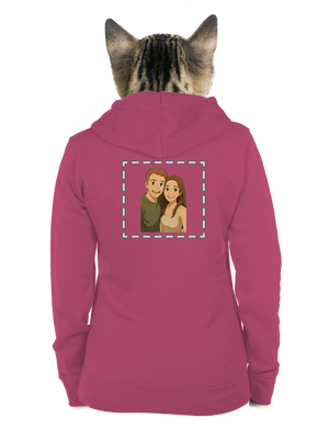 Ghibli efekt z vlastnej fotky dámska mikina na zips Magenta