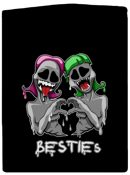Besties dámska mikina na zips Black