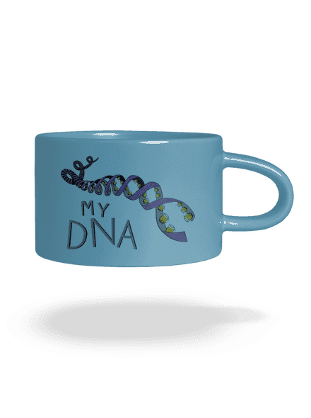 My DNA hrnček makronka Blue Macaron