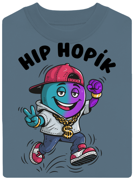 Hip Hopík unisex mikina bez kapucne Nordic Blue