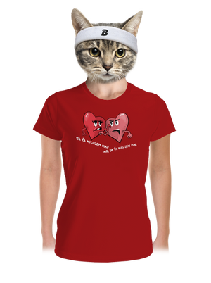 Srdiečka dámske športové tričko Red Mal