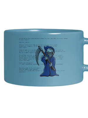 Modrá smrť hrnček makronka Blue Macaron