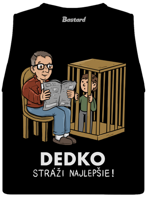 Dedko stráži najlepšie dámske tielko voľné Black