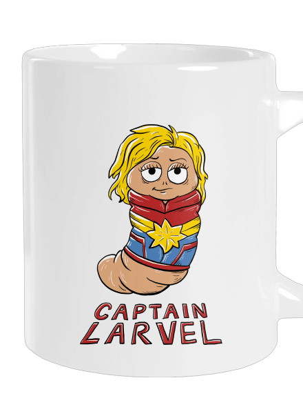 Captain Larvel veľký hrnček White