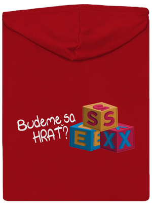 Budeme sa hrať pánska mikina na zips Red