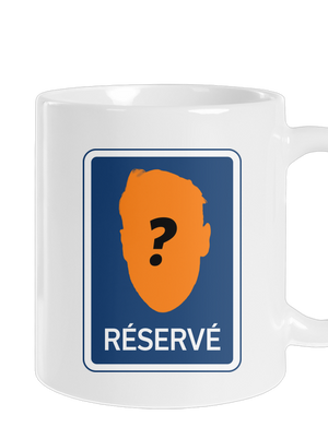 Značka réservé klasický hrnček White