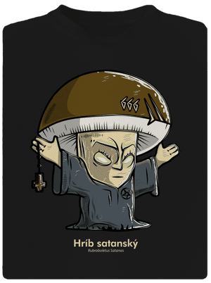 Hríb satanský pánske športové tričko Black