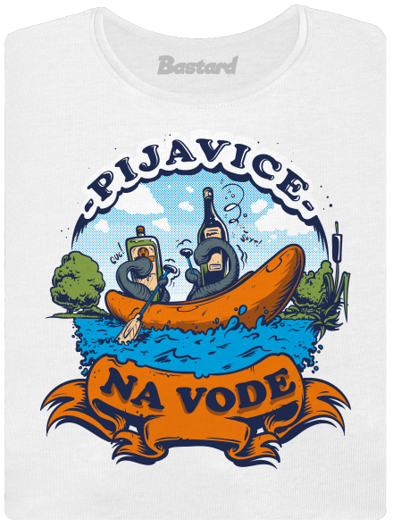 Pijavice na vode dámske tričko s lemom White