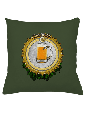 Pivný horoskop: Škorpión vankúš Olive Green