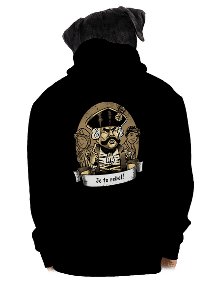 B14: S čerty nejsou žerty pánska mikina na zips Black