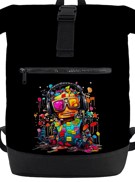 Workaholic robot batoh Black