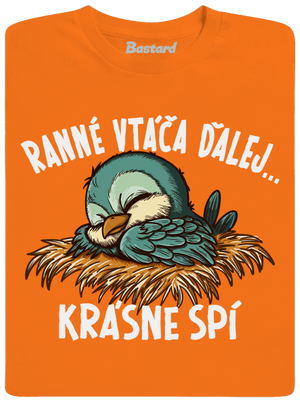 Ranné vtáča spí detské tričko Orange