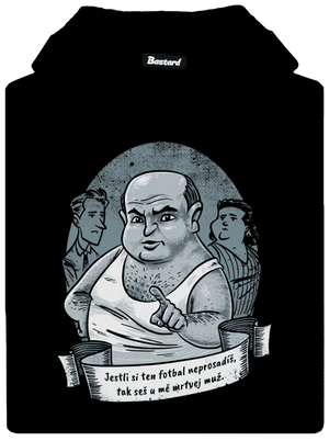 B14: Ecce Homo Homolka pánska mikina klokanka Black