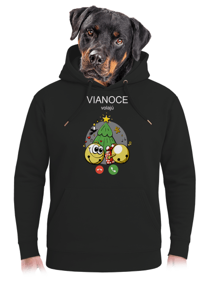 Vianoce volajú unisex mikina premium Dark Black