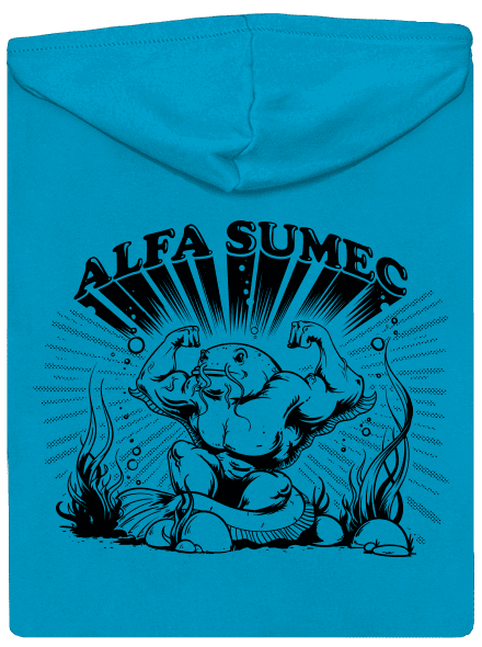 Alfasumec dámska mikina na zips Blue Atol