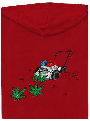 Ganja kríza pánska mikina na zips Red